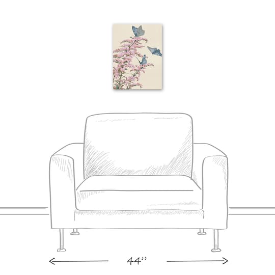 Butterflies And Lilac 12" x 16" Canvas Wall Art